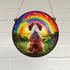 Beagle Rainbow Bridge Stained Glass Effect Suncatcher